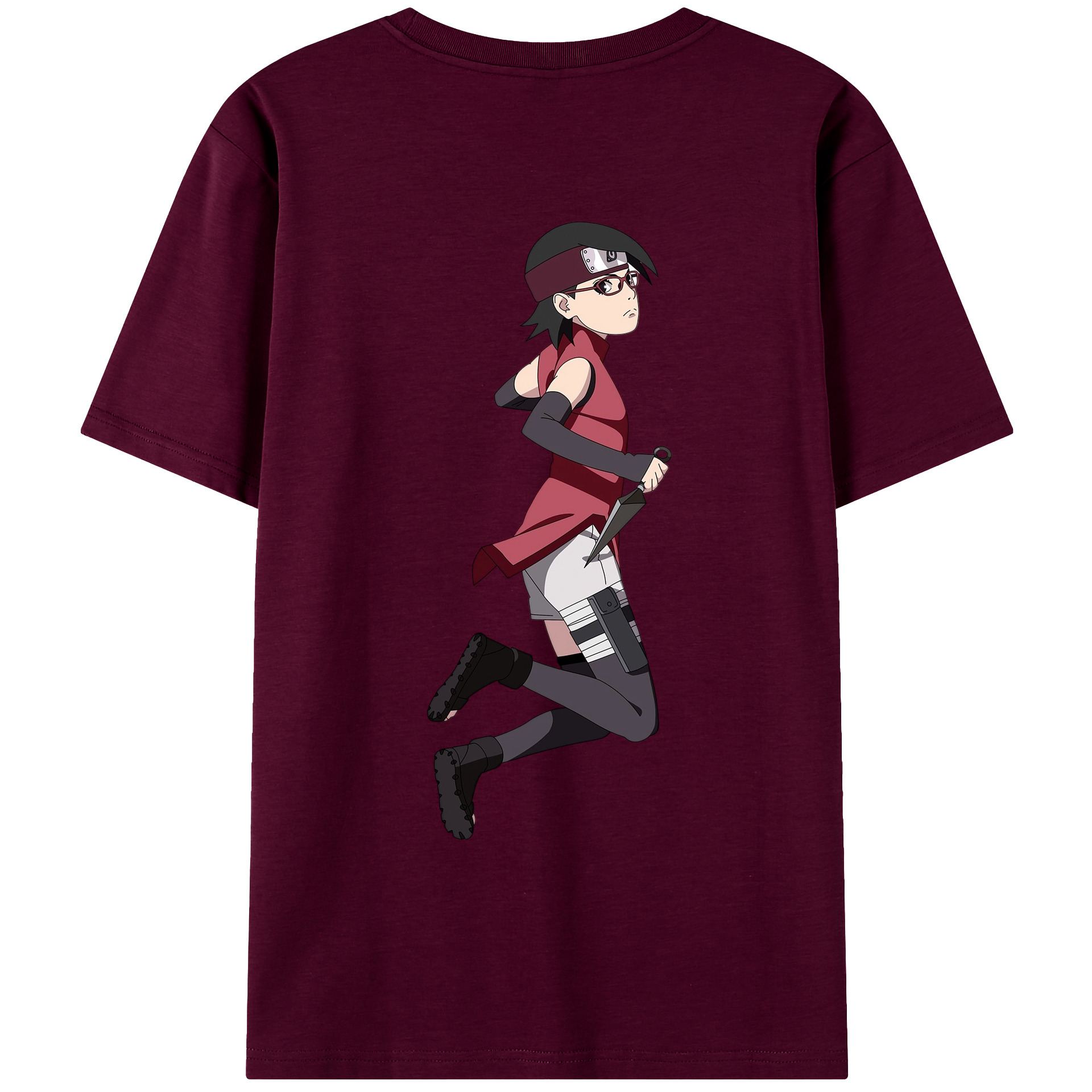（画像用） NARUTO -ナルト- うちは サラダ Uchiha Sarada レディース半袖Tシャツ(バックプリント)